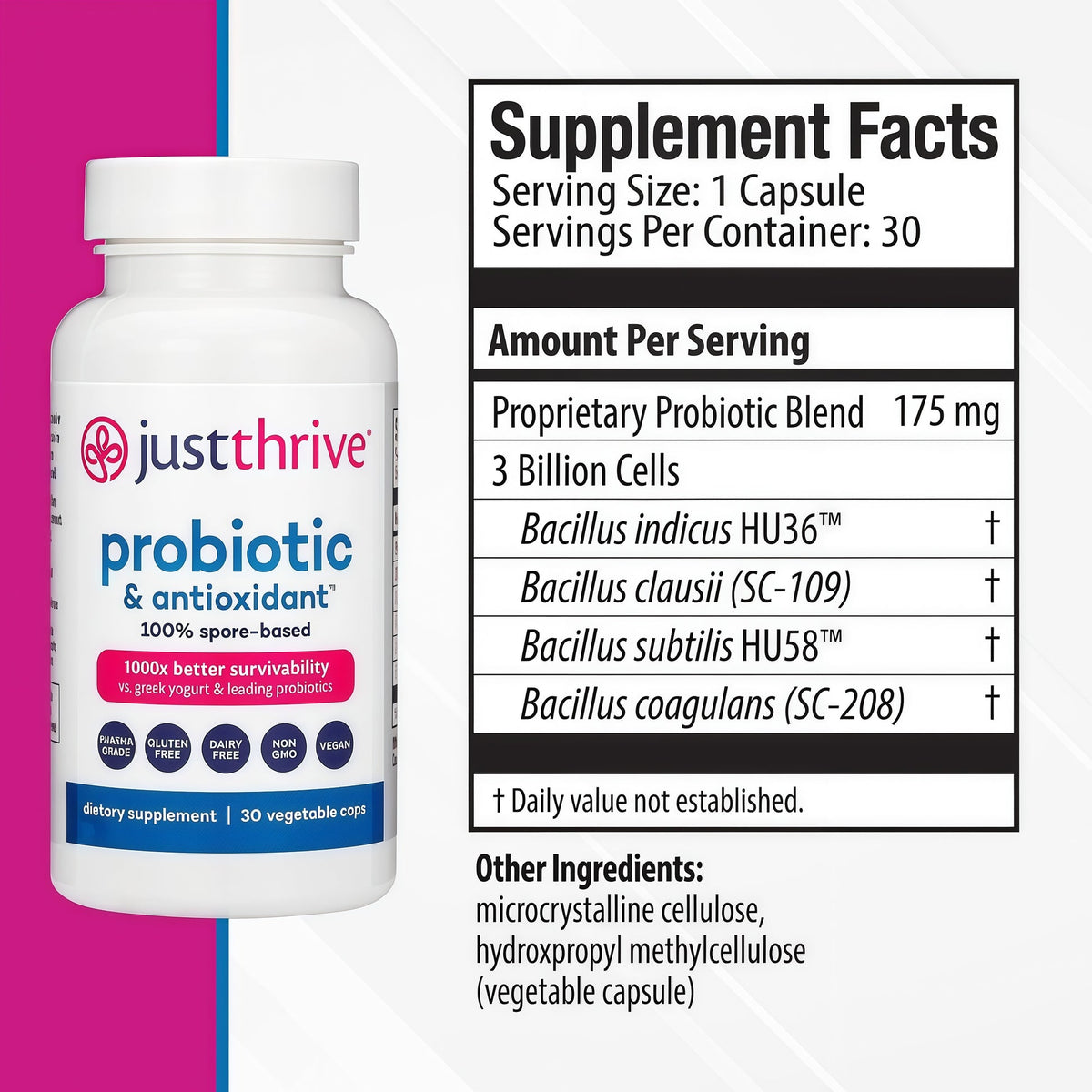 Just Thrive Probiotic - 30 Day Supply